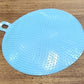 Sky Blue Silicone Dish Scrubber Sponge Mildew Free Non Stick Heat Resistant