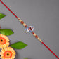 Cute Doraemon Kids Rakhi With Rudraksha  Pearl Beads