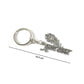 Premium Metal Jay Thakar Peepal Leaf Design Keychain 1 Pc