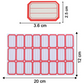 50 Sheets Self-adhesive Label Stickers