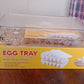 Plastic 18 Cavity Egg Storage Box Or Egg Trays For Refrigerator With Lid  Handles High Quality Rectangular Egg Tray Box For 18 Egg (1 Pc)