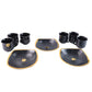 8237 Sweet Buzz Ceramic Tea  Cups  Mug Set With Seashell Shape Serving Bowl Milk Cup Coffee Cup Tea Cup Breakfast Cup Drinking Mug Or Outdoor For Household Gift For Birthday Wedding Party (8 Pcs Set)