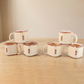 Premium Square Shape Tea Cup Set  6-piece (150 Ml)