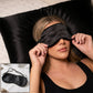Soft Black Satin Sleeping Eye Mask For Night Rest Travel And Relaxation (1 Pc)