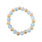 Elegant Dual-tone Crystal Beaded Stretch Bracelet (1 Pc)