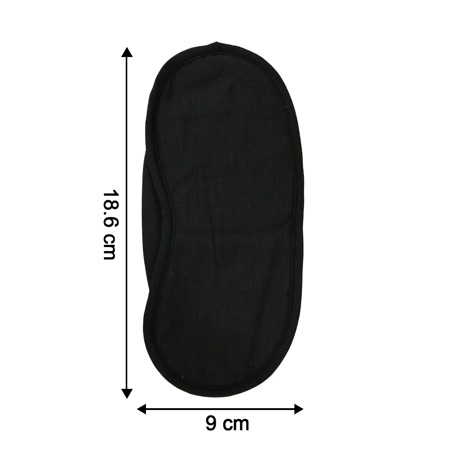 Soft Black Fabric Sleeping Eye Mask For Flight Travel And Night Rest (1 Pc)