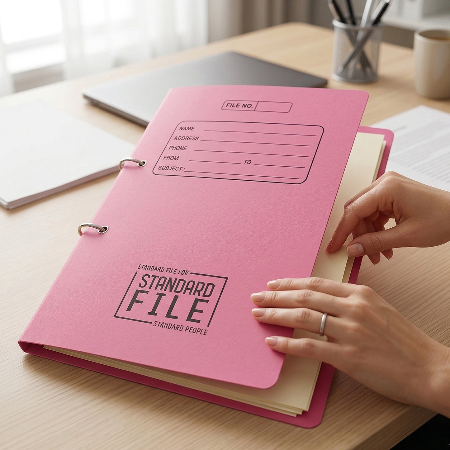 Premium Spring File Folder 35x25 Cm Office Document Holder With Metal Clip