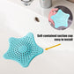 Aqua Blue Silicone Star Shaped Sink Filter Bathroom Hair Catcher Drain Strainers For Basin