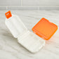 Portable Orange Dual-sided Pill Organizer Box (1 Pc)