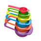 Set of 6 plastic measuring spoons in different sizes