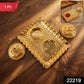 Kumkum Holder  Elegant Golden Floral Pooja Accessories