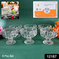 Glass Ice Cream Bowls Glass Dessert Cups For Sundae (6 Pcs)