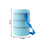3 Layer Insulated Lunch Box Set With Handle  Strap - (Set)