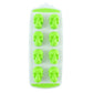 Plastic 8 Grid Ice Cube Tray With Lid Skull Shape Freezer Ice Mold (1 Pc)