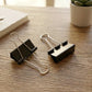 Medium Size Heavy-duty Black Binder Clips Set (32 Mm 12 Pc)