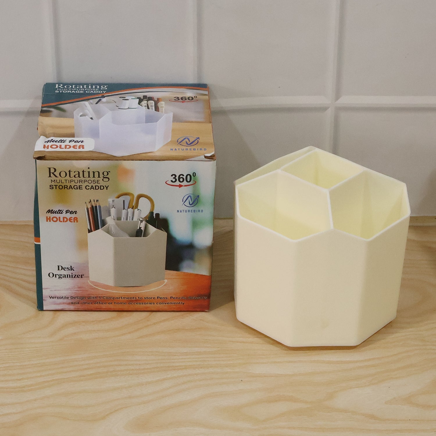 360 Degree Rotating Desk Organizer  Keep Your Workspace Tidy