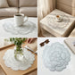 Round Floral Design Pvc Table Mat 1 Pc 36x36 Cm