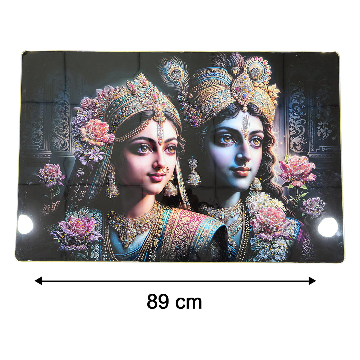 Premium Radha Krishna Royal Artistic Wall Frame (1 Pc 89x58 Cm)