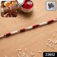 Handmade Red And White Thread Bracelet Rakhi (1 Pc)