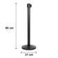 Heavy Duty Retractable Belt Crowd Control Pole With Sturdy Base  1 Pc