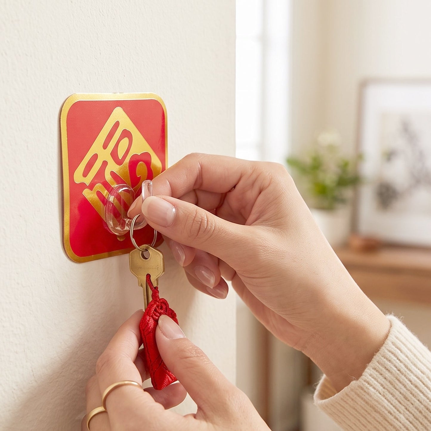 Self Adhesive Wall Hooks Decorative Strong Sticky Hooks For Keys (10 Pcs Set)