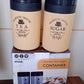 5640 Accurate Seal Tea Sugar Coffee Container Plastic Damru Shaped Tea Coffee Sugar Canisters Jar New Airtight Food Seal Containers For Salt Dry Fruit Grocery 2 Section (800 Ml Approx)