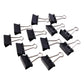 Medium Size Heavy-duty Black Binder Clips Set (32 Mm 12 Pc)