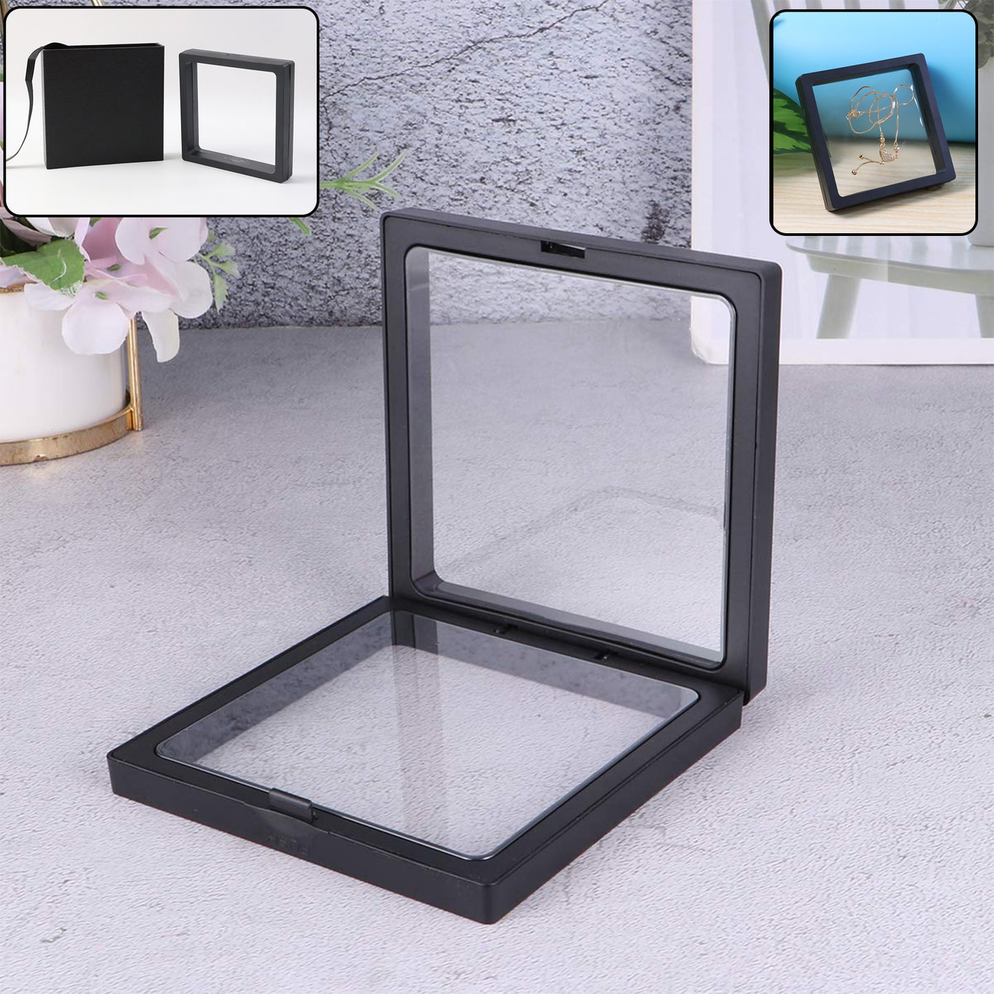 Transparent Jewellery Display Box (11x11 Cm  1 Pc)