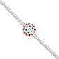 Silver Flower Design Rakhi