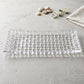 Transparent Glass Serving Tray 11 Inch Rectangular Basketweave Platter (1 Pc)