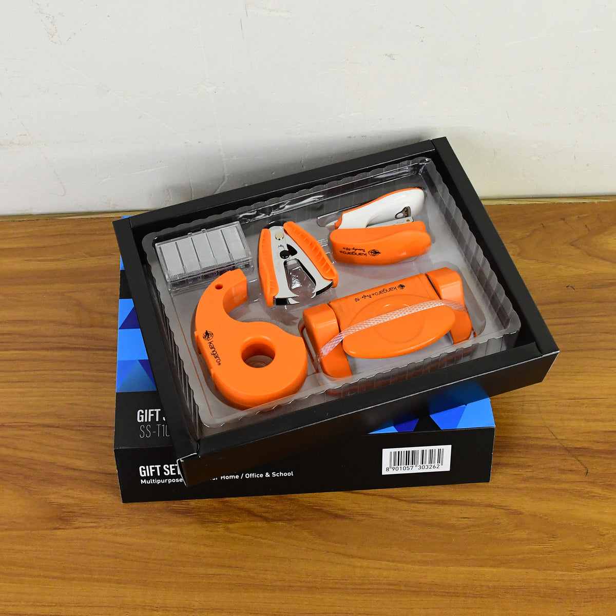 Kangaro 5-in-1 Stationery Gift Set With Stapler Staples Staple Remover Tape Dispenser