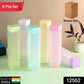 12552 Large Capacity Plastic Water Bottle  Set Of 6  Office Bottle  Gym Bottle  Home  Kitchen  Leakproof And Bpa Free Drinks Bottle  Square Water Drink Juice Bottle Wide-mouth Bpa Free Leak-free Lightweight (6 Pcs Set)