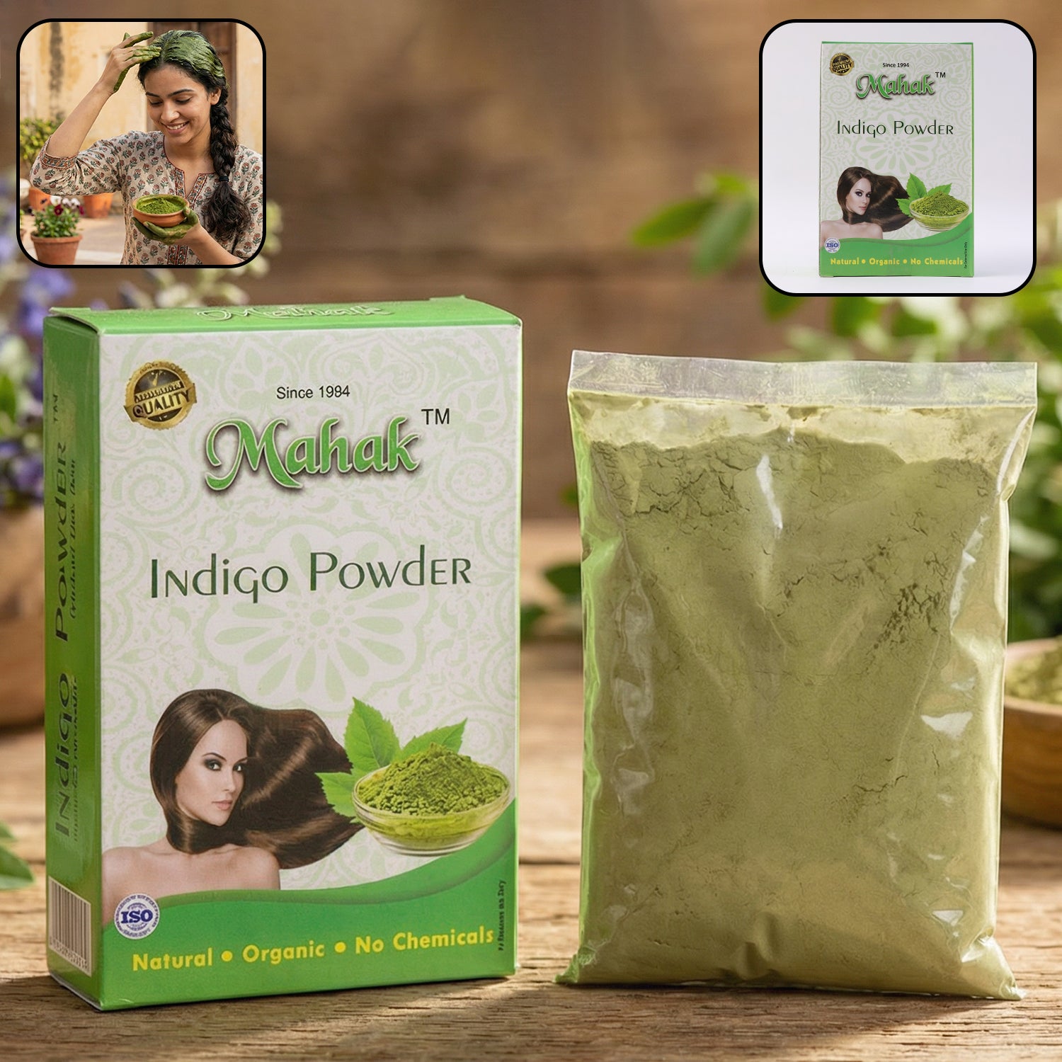 Natural Indigo Powder For Traditional Hair Care  80 Gm