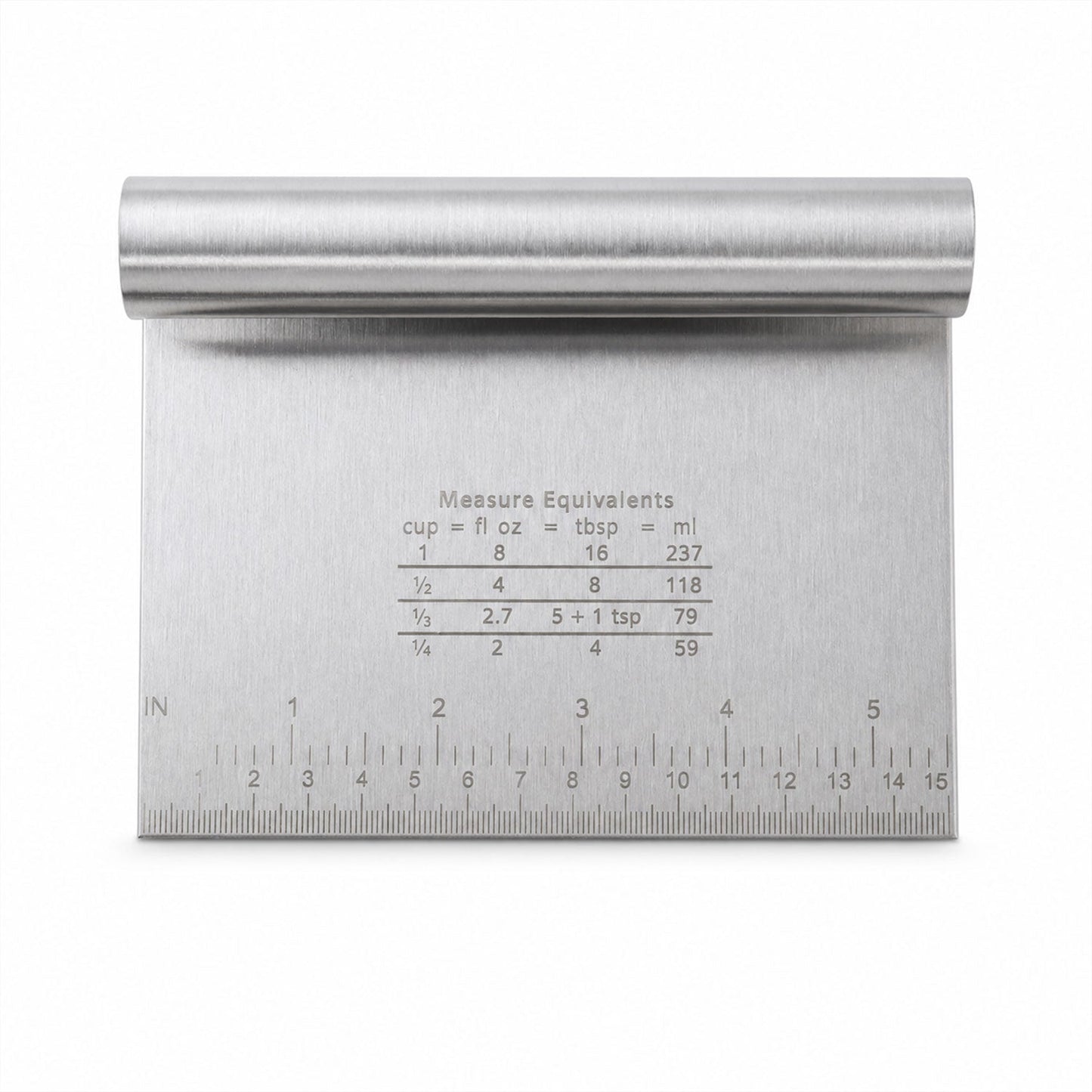 Small Stainless Steel Dough Scraper Cutter 15 X 12 Cm With Scale (1 Pc)