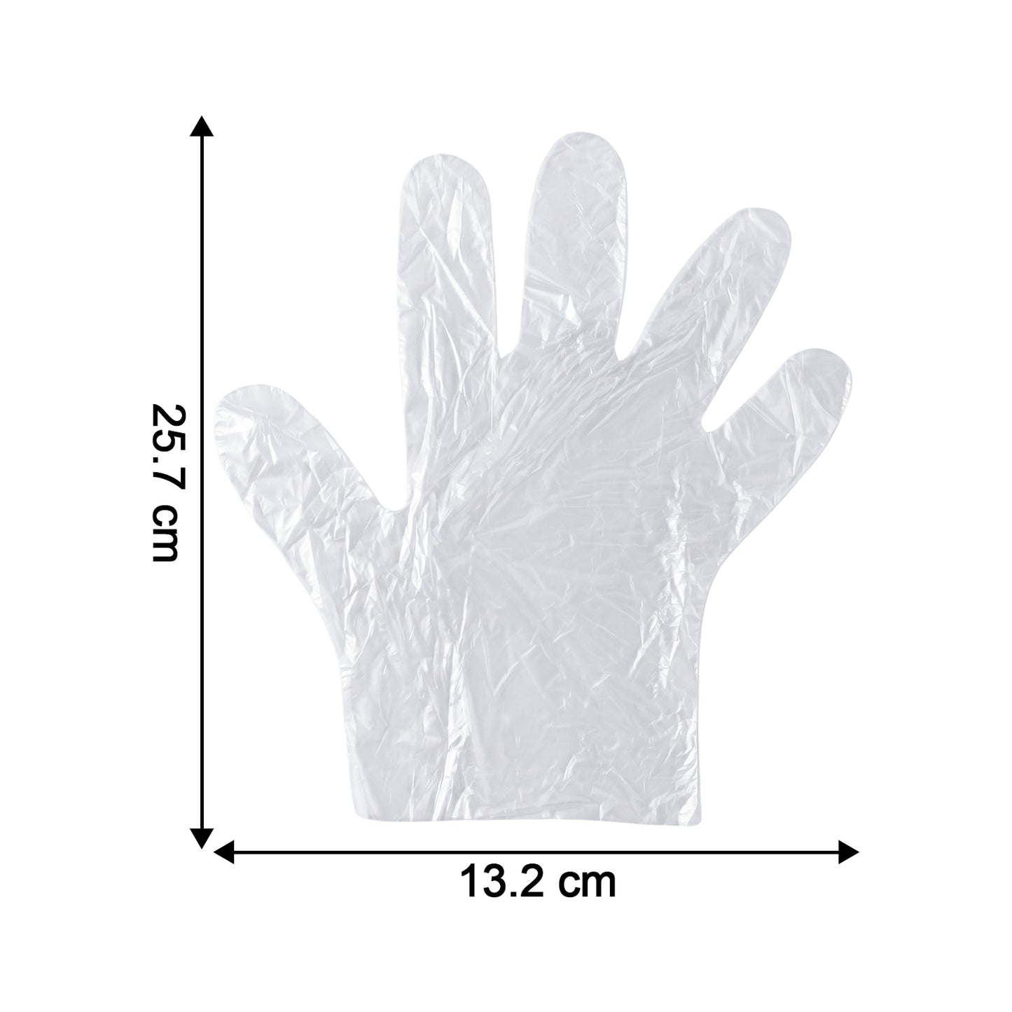 Disposable Clear Plastic Gloves (100  Pc Medium)