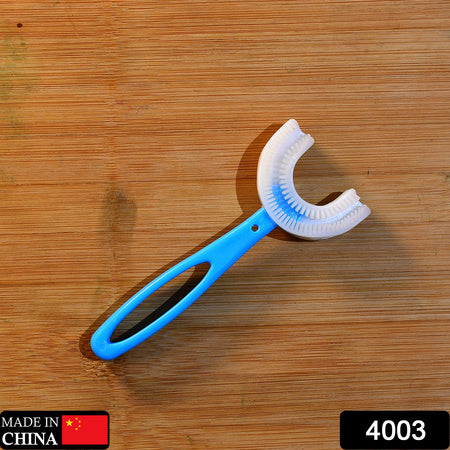 4003 U-shaped Toothbrush For Kids Manual Whitening Toothbrush Silicone Brush Head For Kids Children Infant Toothbrush For 2-6 Years