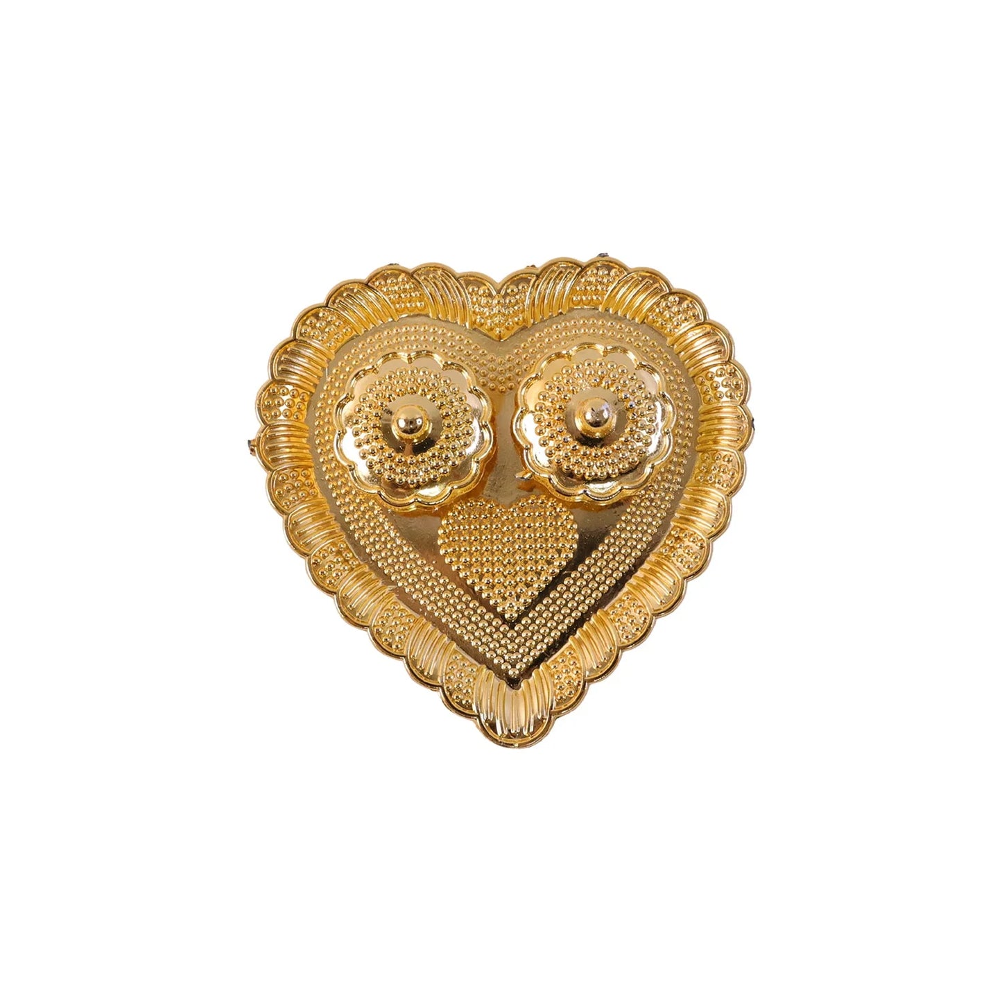 Heart Shaped Kankavati Kumkum Holder For Puja And Tilak Rituals (1 Pc)