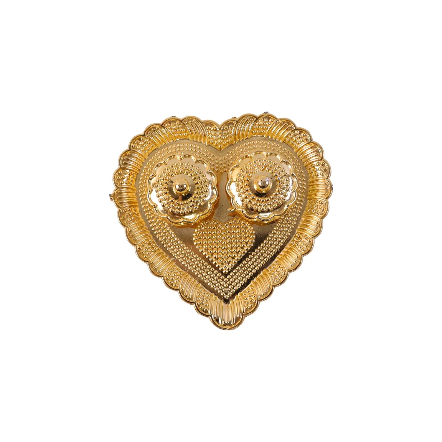 Heart Shaped Kankavati Kumkum Holder For Puja And Tilak Rituals (1 Pc)