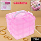 Versatile 18-Grid 3-Layer Transparent Plastic Organizer Box