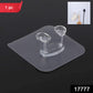 Transparent Self-Adhesive Wall Hook Waterproof & Oil-Proof Strong Holder (1 Pc)