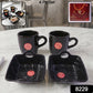 Play Station Ceramic Tea / cups / Mug Set With Handle Serving Bowl Milk Cup, Coffee Cup, Tea Cup, Breakfast Cup, Drinking Mug or Outdoor for Household, Gift for Birthday, Wedding Party (4 Pcs set)