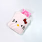 6526 White Hello Kitty Small Hot Water Bag With Cover For Pain Relief Neck Shoulder Pain And Hand Feet Warmer Menstrual Cramps.