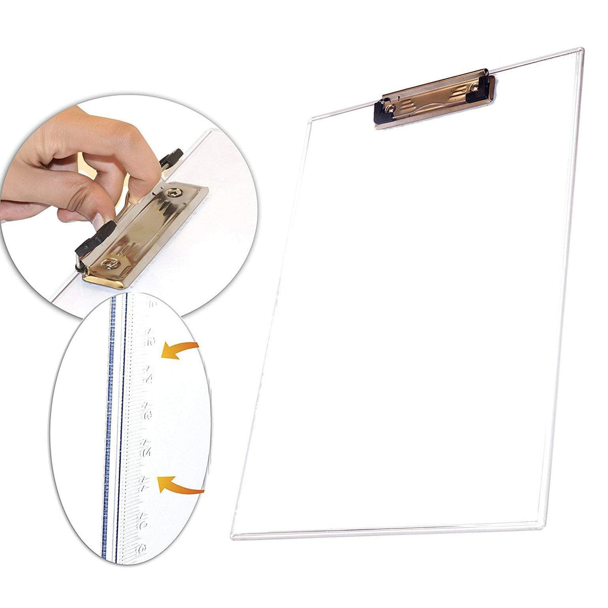 4080 Transparent Premium Exam Pad Best For Students In All Exams Unbreakable Flexible Board With A Centimeter Measuring Side Pad For School  Exam Use