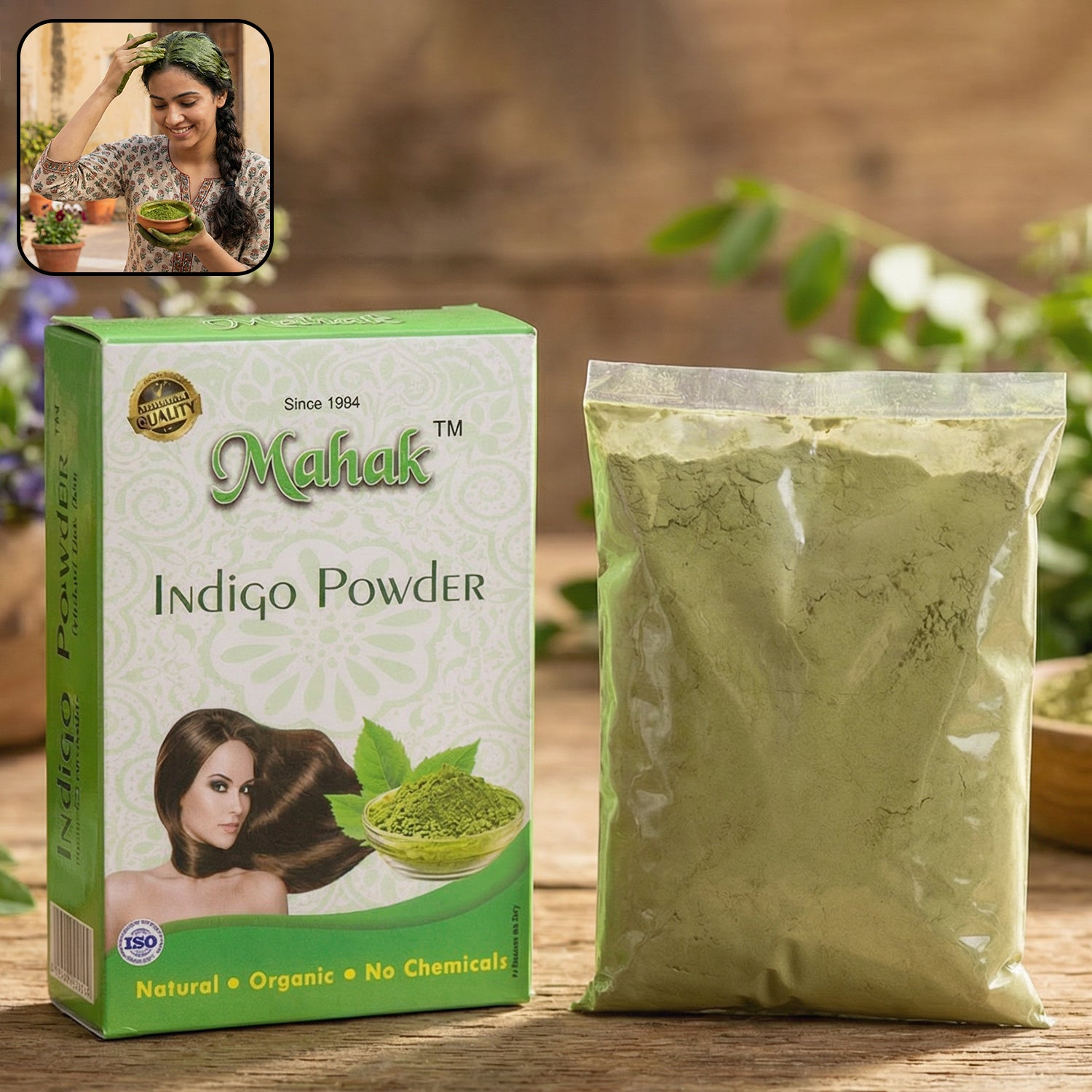 Natural Indigo Powder For Traditional Hair Care  80 Gm