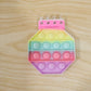 Push Bubble Pop It Fidget Diary Pastel Hexagon Notebook For Kids (1 Pc)