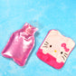 6520 Pink Hello Kitty Small Hot Water Bag With Cover For Pain Relief Neck Shoulder Pain And Hand Feet Warmer Menstrual Cramps.