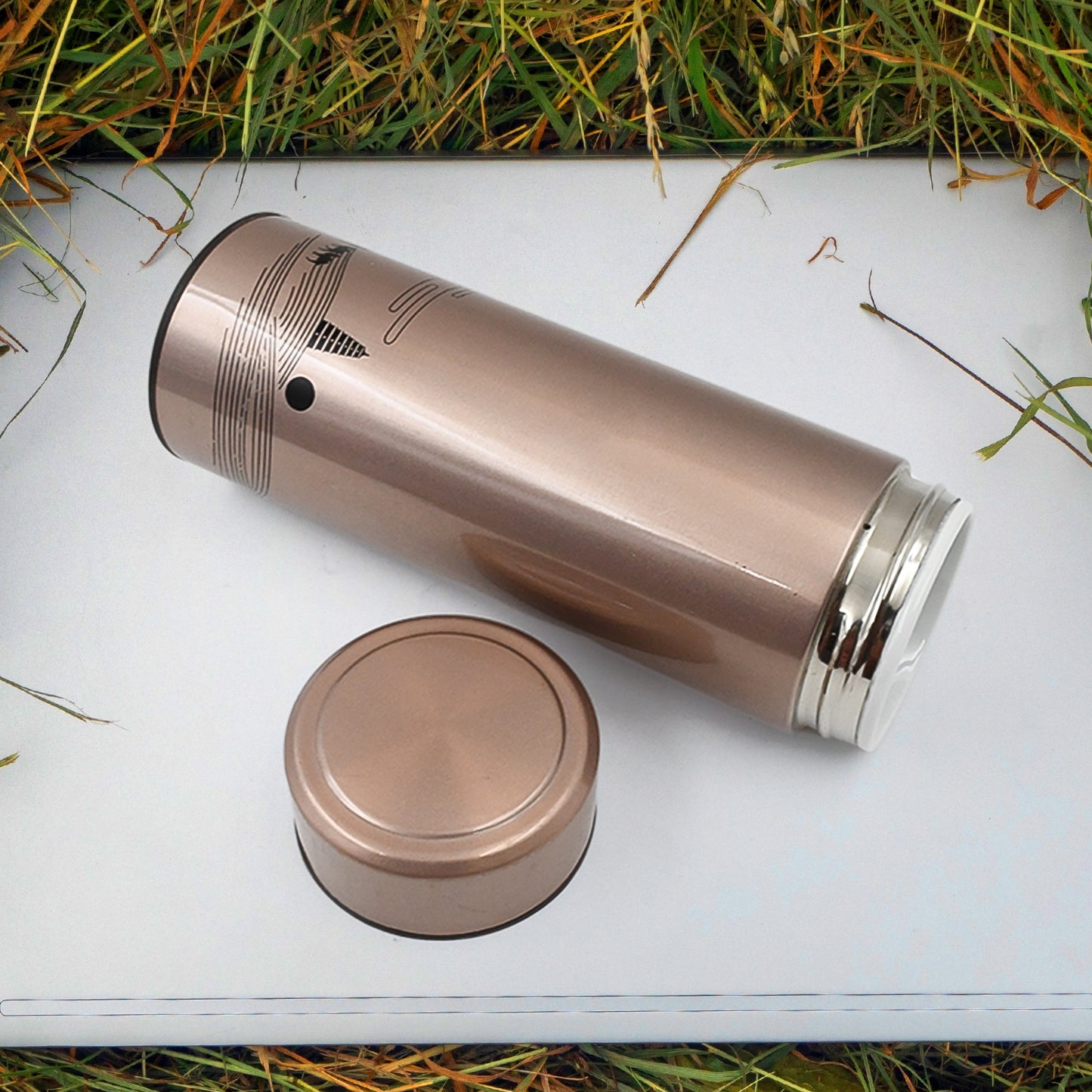 Vacuum Bottle Double Wall Vacuum Mug Stainless Steel Water Bottle (350 Ml Approx)