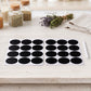 Oval Chalkboard Sticker Labels With Marker Pen Reusable Jar Labels (1 Set)