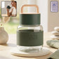 Glass Water Bottle With Handle And Leather Sleeve For Office Travel (1 Pc)