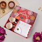Cerntric Ceramic Tea Cup With Plastic Square Shape Serving Platter Milk Cup 3pc Set